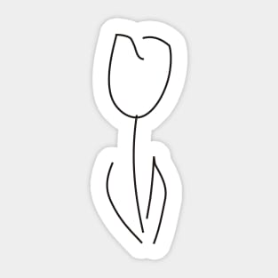 Fringe white tulip Sticker